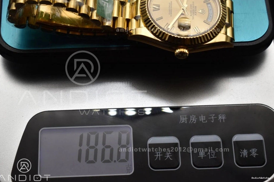 VR3255 658 Gold Day Dial YG On Stretchable Date Weight) Best 1:1 President (Gain ARF 40 228238 Edition Bracelet Roman 0513
